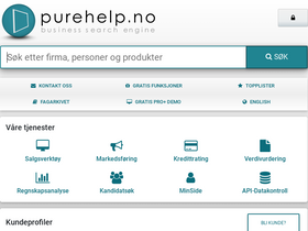 'purehelp.no' screenshot
