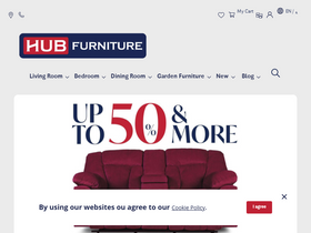 'hubfurniture.com.eg' screenshot