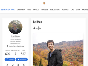 'leimao.github.io' screenshot