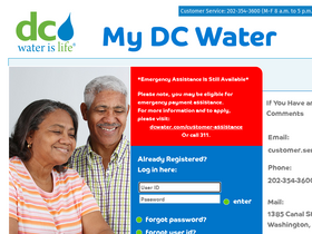 'mydcwater.com' screenshot