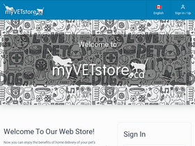 'myvetstore.ca' screenshot