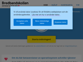 'bredbandskollen.se' screenshot