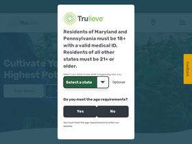'trulieve.com' screenshot