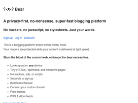 'bearblog.dev' screenshot