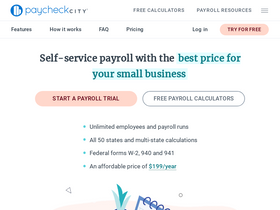 'paycheckcity.com' screenshot