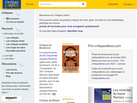 'critiqueslibres.com' screenshot