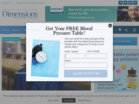 'dimensionsofdentalhygiene.com' screenshot