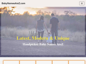 'babynamesatoz.com' screenshot