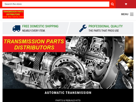 'transmissionpartsdistributors.com' screenshot