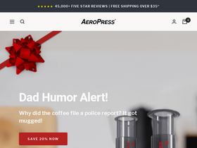 'aeropress.com' screenshot
