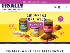 finallychickpeasnacks.com homepage screenshot