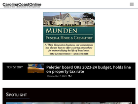 'carolinacoastonline.com' screenshot