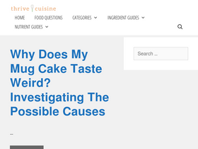 'thrivecuisine.com' screenshot