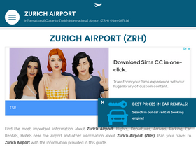 'zurich-airport.net' screenshot