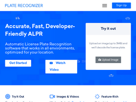 'platerecognizer.com' screenshot