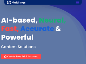 Multilings - Unleash global communication with AI-driven translation and seamless integration.