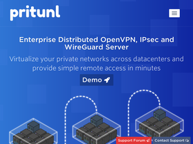 'pritunl.com' screenshot