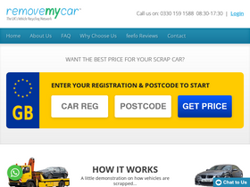 'removemycar.co.uk' screenshot