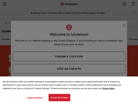 'lululemon.co.uk' screenshot