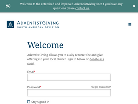 'adventistgiving.org' screenshot