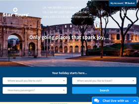 'startours.co.uk' screenshot