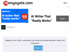 'kenyayote.com' screenshot