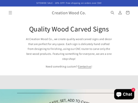 creationwoodco.com homepage screenshot