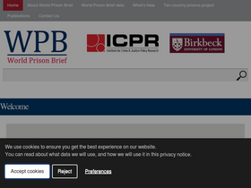 'prisonstudies.org' screenshot