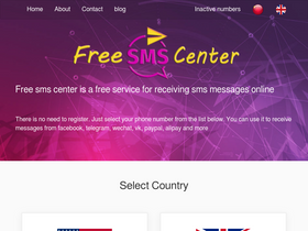 'freesmscenter.com' screenshot