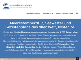 'meerestemperatur.de' screenshot