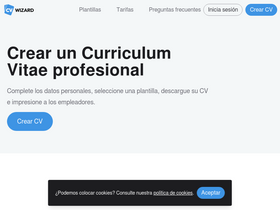 'cvwizard.es' screenshot
