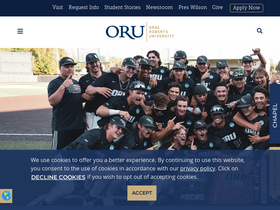 'oru.edu' screenshot