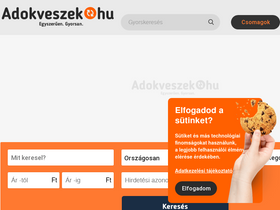 'adokveszek.hu' screenshot
