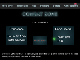 Combat-zone.su website image