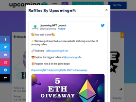 'upcomingnft.net' screenshot