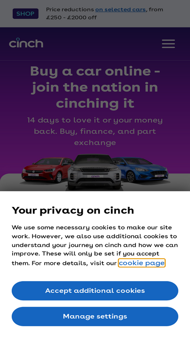 Browse our cars - cinch