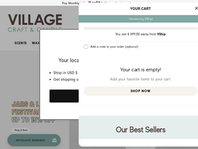 'villagecraftandcandle.com' screenshot