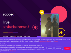 Roposo website screenshot