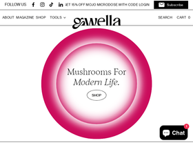 gwellamushrooms.com homepage screenshot
