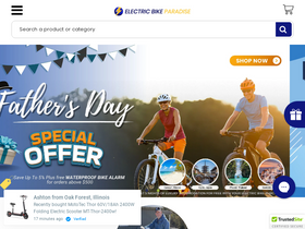 'electricbikeparadise.com' screenshot