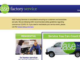 'aefactoryservice.com' screenshot