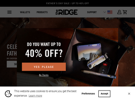 Ridge website screenshot