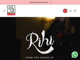 Rihi by P. C. Chandra Jewellers website screenshot