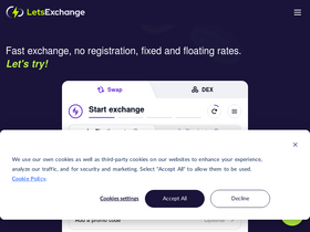 'letsexchange.io' screenshot