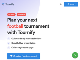 'tournifyapp.com' screenshot