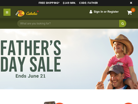 'cabelas.ca' screenshot