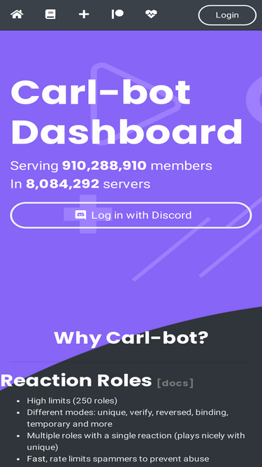 Carl-bot Dashboard