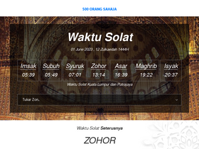 'waktusolat.my' screenshot