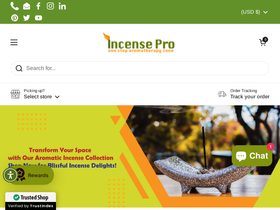 Incense Pro website screenshot