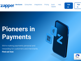 'zapper.com' screenshot